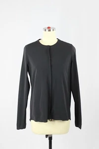 LULULEMON LAB Solo Swim Jersey Black Button Up Shirt Blouse, Size S - Picture 1 of 11
