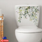 Green Plant Leaves Wall Sticker Bathroom Toilet Decor Living Room Cabinet Decor