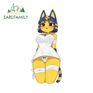 EARLFAMILY 5.1" Ankha Niña Peluda Coche Adhesivo Coche Accesorios Equipaje JDM Calcomanía - Imagen 1 de 4