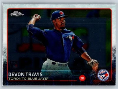 2015 Topps Chrome Devon Travis Rookie Toronto Blue Jays RC #184 - Image 1 of 2