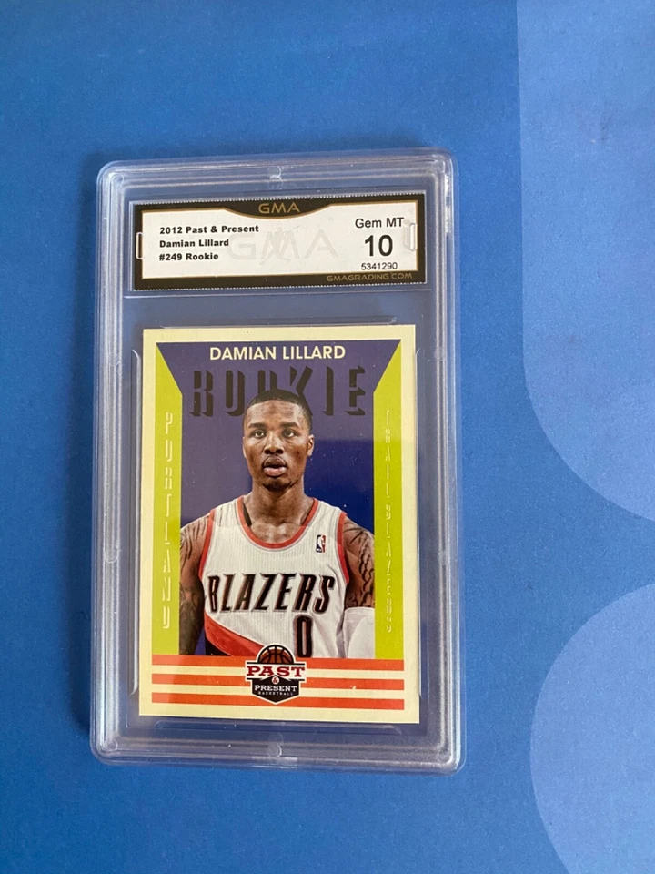 Damian lillard rc card past and present #249 graded a perfect 10 - Image 1 of 1