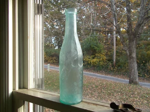 1870 PRIVY GEGRABEN GETÄFELTE BEERENFLASCHE MIT 10 GEWELLTEN PLATTEN 11 1/2" HOCH - Bild 1 von 6