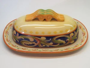 Pfaltzgraff BUTTER DISH ~ Villa Della Luna by Jana Kolpen & Mary Tiegreen - Picture 1 of 6