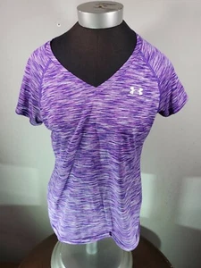under armour Tshirt Damen Medium Semi Fitted Lila Heatgear Sport Sport - Bild 1 von 8