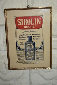 Altes Reklameschild 1906 Sirolin Roche,Heilmittel Basel Grenzach/Baden,Original - Bild 1 von 2