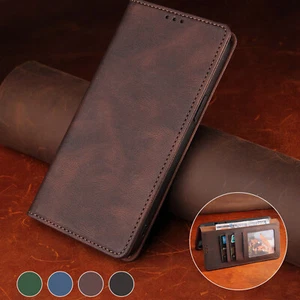 Leather Case For Samsung S8 S9 S10 Lite S10E S20 FE Flip Wallet Slim Phone Cover - Zdjęcie 1 z 16