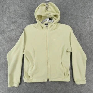 Nike Jacket Womens Medium Hoodie Fleece Yellow Full Zip w Pockets Therma-Fit - Picture 1 of 13
