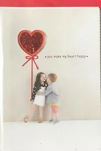 Tarjeta de San Valentín distintiva You Make My Heart Happy - Imagen 1 de 2