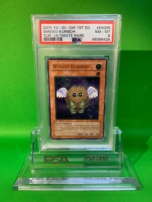 2005 Yugioh Winged Kuriboh TLM-EN005 Ultimate Rare 1st Edition PSA 8 NM-MT  - Image 1 of 2