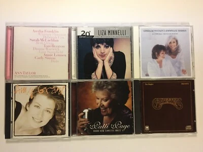 6 Pop Music CD LOT LINDA RONSTADT CARPENTERS LIZA MINNELLI PATTI PAGE AMY GRANT Foto 1 de 4