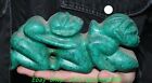 7'' Hongshan Culture Green Turquoise Carving Men Women Love Having Sex Statue