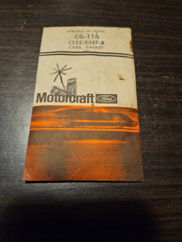 Прокладка карбюратора NOS Motorcraft CG-116 64-67 E100 Econoline 6cyl 144 170 C1TZ-9447-A  - Изображение 1 из 4