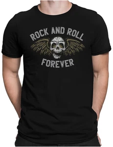 Rock and Roll Forever | Herren Fun T-Shirt S bis 4XL  Totenkopf Heavy Metal Hard - Bild 1 von 8