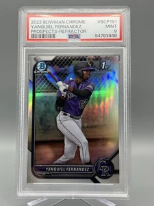 Yanquiel Fernandez Rockies 2022 Bowman Chrome #BCP-191 Prospects Refractor /499* - Picture 1 of 7