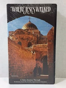 NEW Where Jesus Walked A Video Journey Through Holy Land Bethlehem Jerusalem VHS - Picture 1 of 4