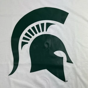 Michigan State Spartans T-Shirt Size XL Extra Large White Sparty by Captivating - Picture 1 of 12
