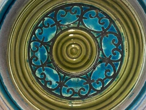 Aldo Londi Bitossi Raymor Keramik blau grün MCM Aschenbecher Schale Feuerzeug Italy - Bild 1 von 21
