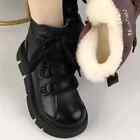 Women's Ankle Boots Warm Winter Thick-soled Short Boot Lace Up Flats Footwear