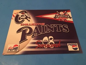 Chillicothe Paints 2008 Score Card & Game Inserts Southern Ohio Baseball Read - Picture 1 of 8