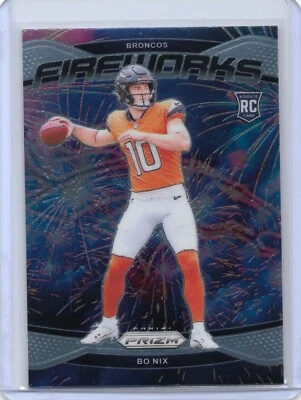 2024 Panini Prizm Fireworks #23 Bo Nix Rookie Insert Card Denver Broncos - Image 1 of 2
