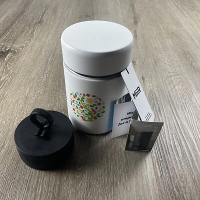 Bote de café hermético Miir de 7" de alto 12 oz blanco mate escondite hermético de metal Foto 1 de 4