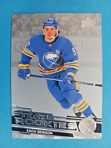 23-24 Upper Deck Hockey Zach Benson  Buffalo Sabres  Star Rookies #25 - Picture 1 of 3