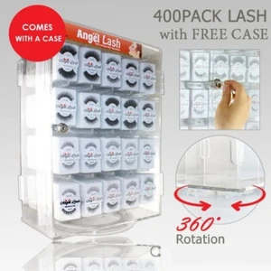 400 Pack of Lashes in 2 Sided Acrylic Spinner Display - Picture 1 of 1