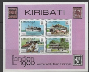 KIRIBATI LONDON STAMP EXHIBIITION 1980 MINI SHEET SET OF MINT STAMPS FREE P&P - Picture 1 of 1