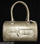Guess By Marciano Stone Summerland Patent Leather Croc Print Tote, Handbag-New