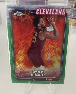 2024-25 Topps Chrome Green-Topps Logo #69 Donovan Mitchell-Cleveland - Picture 1 of 2