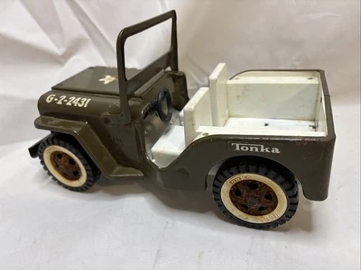 Jeep estrella Tonka Army Commander años 60 acero prensado juguete militar G-2-2431 de colección Foto 1 de 4