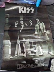 Vtg Kiss Dressed To Kill 34x22 Album Cover Replica Poster Kiss Catalog - Picture 1 of 6