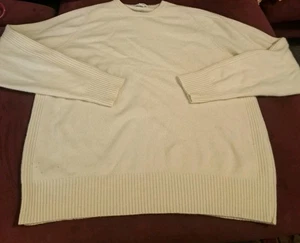 Calvin Klein Kaschmir Pullover XL Ivory Minimilism Preppy Ivy League Quiet Luxury - Bild 1 von 7