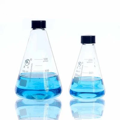 Reagent Laboratory glassware 50-1000ml solvent Chemistry screw Erlenmeyer flask - Image 1 of 4