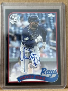 2024 Topps Update YANDY DIAZ #89BA-YD 1989 Auto BLACK /199 Tampa Bay Rays PWE - Picture 1 of 2