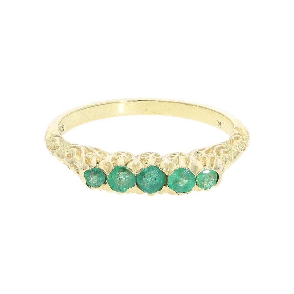 Smaragd Ring Gold 585 Second Hand, wie neu 25324845 getragen - Bild 1 von 3