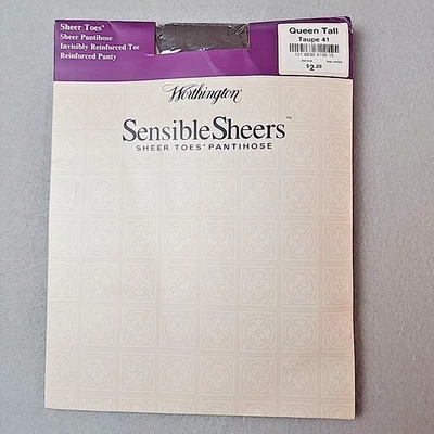 Pantalón Worthington Sensible Sheer Toes Alto Taupe 41 Nuevo Antiguo Stock Foto 1 de 4