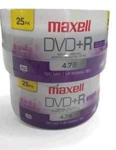2 Pack Maxell DVD+R 16X Branded Disc Blank Media 4.7GB/120Min, Brand NEW - Picture 1 of 3