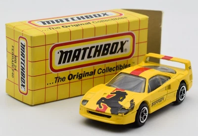 Matchbox Superfast #24 Ferrari F40 yellow. Made in Thailand. Original packaging - Image 1 of 4