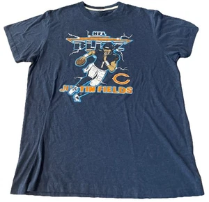 Chicago Bears Justin Fields Navy Blue Mens XL NFL Blitz Player Graphic TShirt - Picture 1 of 5