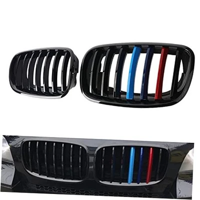 Parrilla delantera color rejilla para ABS 2007-2014 X5 E70 X6 E71 M color y listones individuales Foto 1 de 4