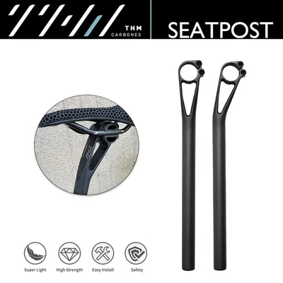 Tija de sillín hueca de carbono 0°/25° para bicicletas de carretera/grava/MTB 27,2/30,8/31,6x400 mm Foto 1 de 4