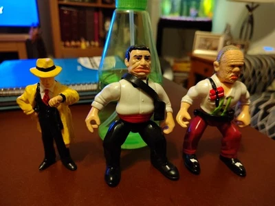 Dick Tracy Pruneface, Lips Manlis and Tracy Loose Action Figures Playmates 1990 - Image 1 of 4