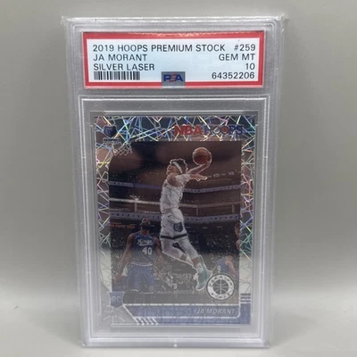 Panini Hoops Premium Stock Ja Morant #259 Silver Laser PSA 10 RC Rookie 2019-20 Foto 1 de 2