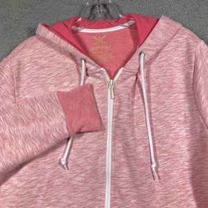 Faded Glory Hoodie Women's XXL Coral Pink Long Sleeve Full Zip Sweatshirt - Picture 1 of 13