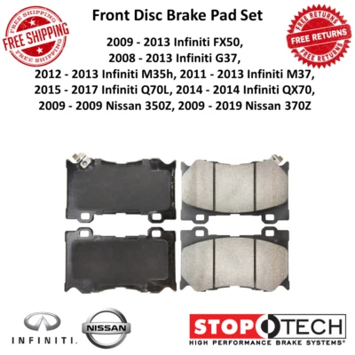 StopTech Front Sport Brake Pads w/Shim for Infiniti FX50 G37 M37 Q50 Nissan 350Z - Image 1 of 4