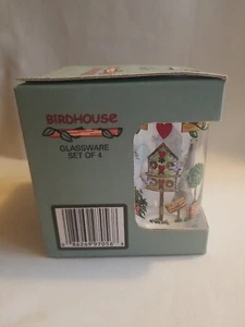 Set of 4 in Original Box Libbey Birdhouse Glasses Vintage Made in USA - Picture 1 of 6