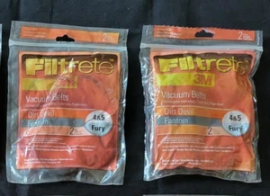 3M Filtrete Dirt Devil 4 & 5/ Fantom Fury Vacuum Belts 2Pc 2 Pack - Picture 1 of 2