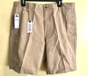 Chaps Lead Table Embroidered Mens Khaki Shorts - Size 34 - Safari - $55 - Picture 1 of 3