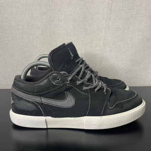 Nike Ragazze Air Jordan Retro V.1 Sneaker Nero Pelle Stringate Basse 6.5Y